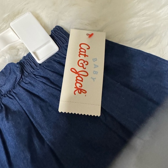 2Pcs Cat & Jack Denim Skirt & Baby Bloomer Size 6/9 Months NWT - Picture 4 of 9